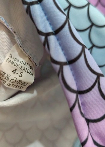 Kız Çocuk Renkli Deniz Kızı Mayo - Görsel 3