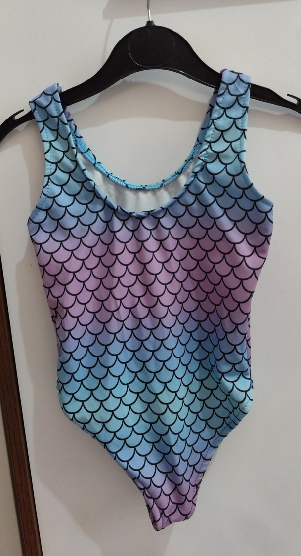 Kız Çocuk Renkli Deniz Kızı Mayo - Görsel 2