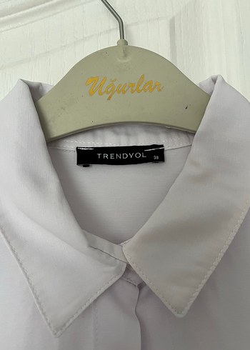 Bej Keten Kumaşlı Düğmeli Kadın Gömlek - Görsel 3