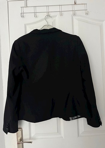 Düğmeli Siyah Kadın Blazer Ceket - Görsel 2