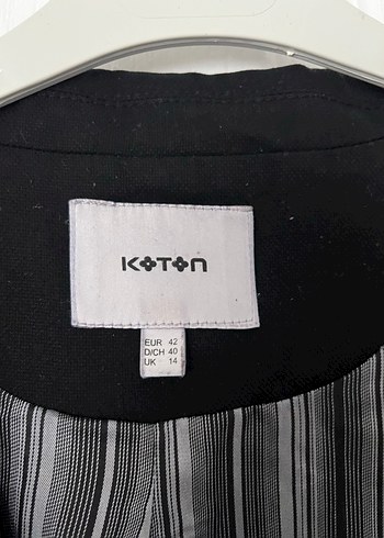 Düğmeli Siyah Kadın Blazer Ceket - Görsel 3