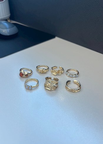 SHEIN 7Lİ GOLD YÜZÜK SETİ - Görsel 2