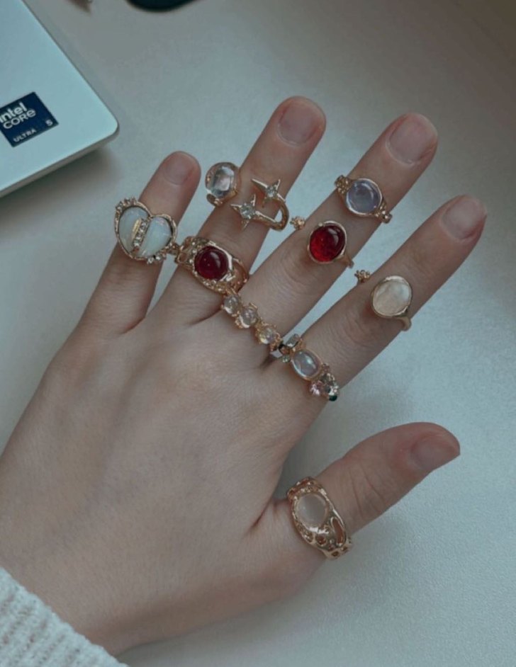 SHEIN 9LU GOLD YÜZÜK SETİ - Görsel 3