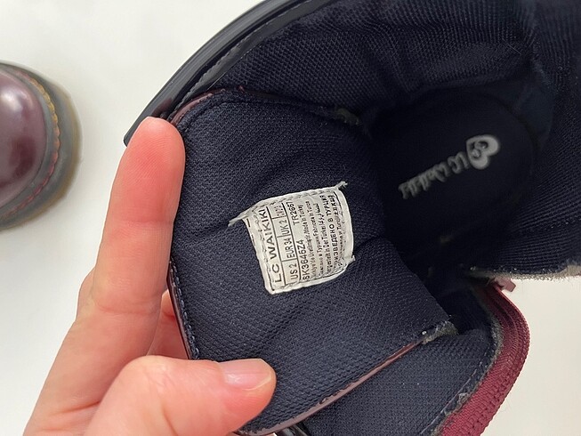 34 Beden bordo Renk Lc waikiki çocuk deri bot postal