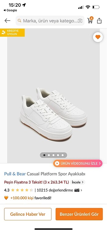 Pull & bear beyaz sneakers