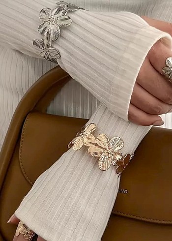 Beden Sheın silver kelepçe bileklik ve yüzük seti