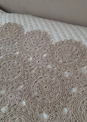 El işi dantel,Bej Yatak Örtüsü - Görsel 5