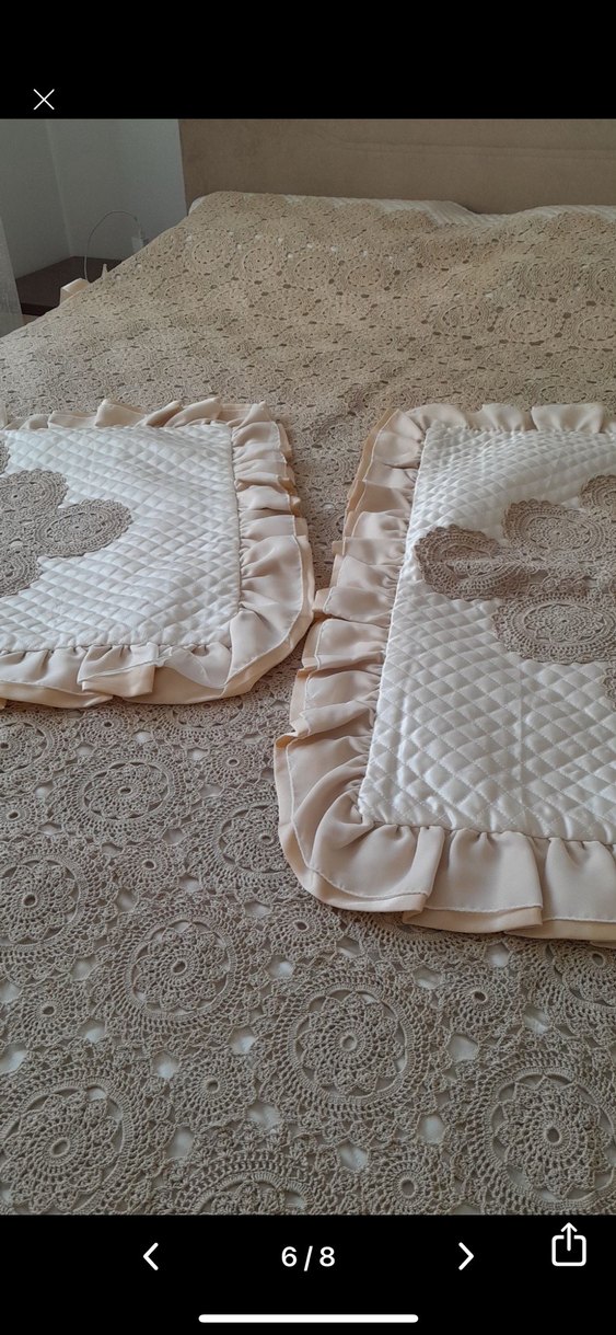 El işi dantel,Bej Yatak Örtüsü - Görsel 4