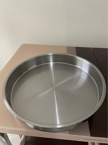 Paslanmaz çelik derin tepsi 40x6cm ve kaşık