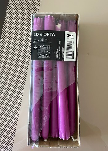 Ikea Mor 8 Adet İkea Samdan Mumu