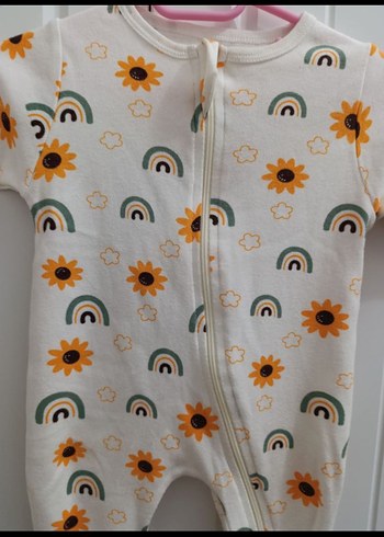 Renkli Baskılı Fermuarlı Bebek Kız Tulum - Görsel 2