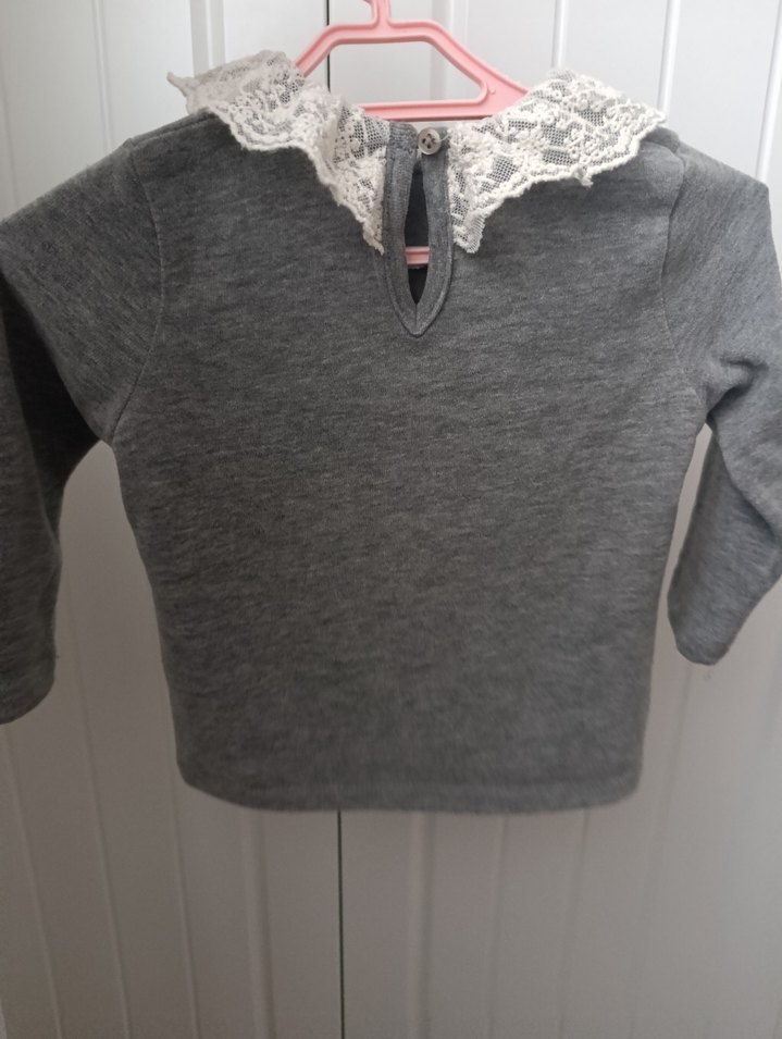 Dantel Detaylı uyku Kız bebek bluz kazak - Görsel 3