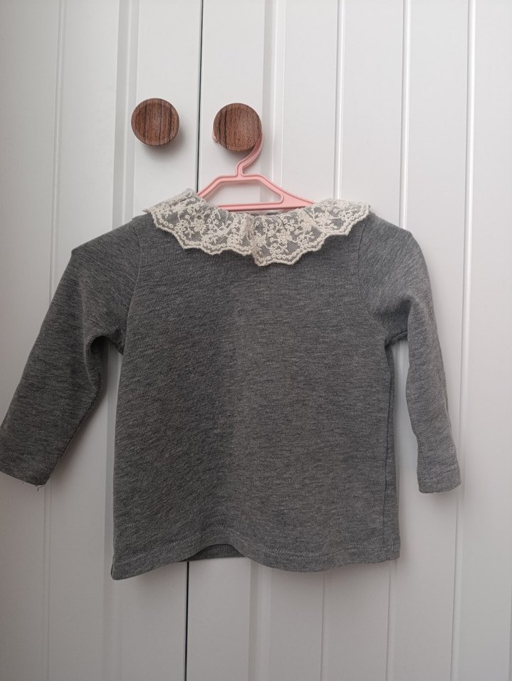 Dantel Detaylı uyku Kız bebek bluz kazak - Görsel 2