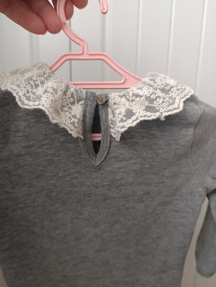 Dantel Detaylı uyku Kız bebek bluz kazak - Görsel 4