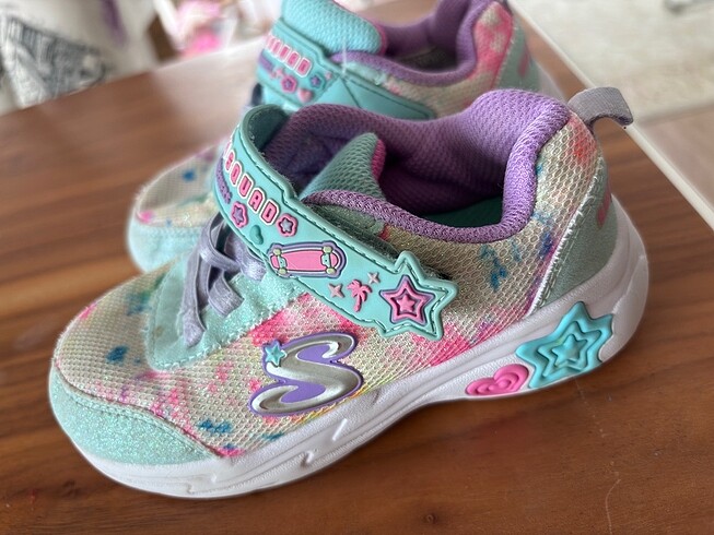 25 Beden turkuaz Renk Skechers kız spor ayakkabısı