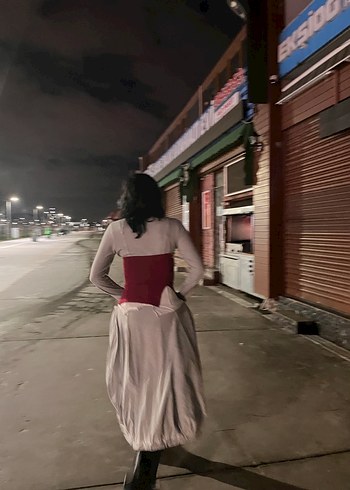 Gri Uzun Kollu Polo Garage Elbise - Görsel 3