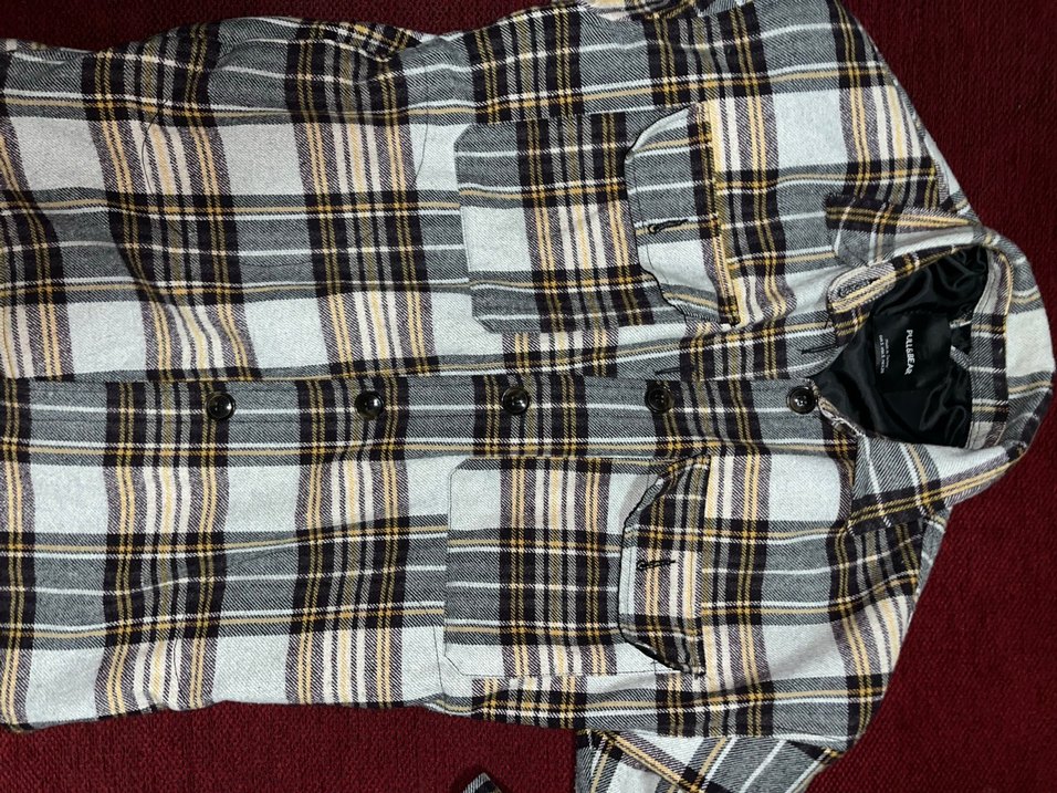 Düğmeli Gri Ekose Kadın Ceket - Görsel 2