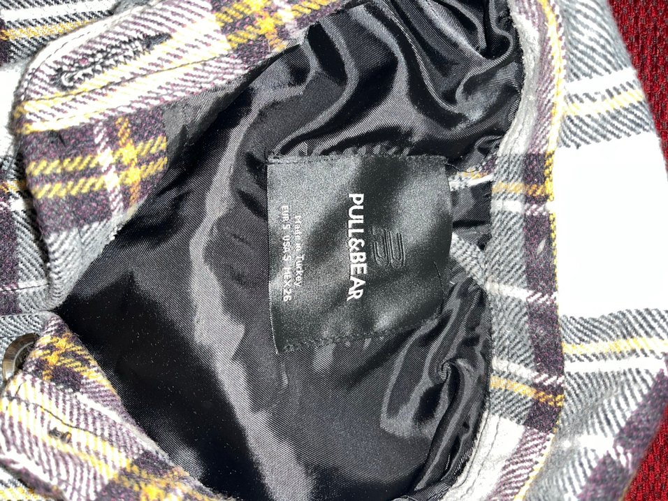 Düğmeli Gri Ekose Kadın Ceket - Görsel 3