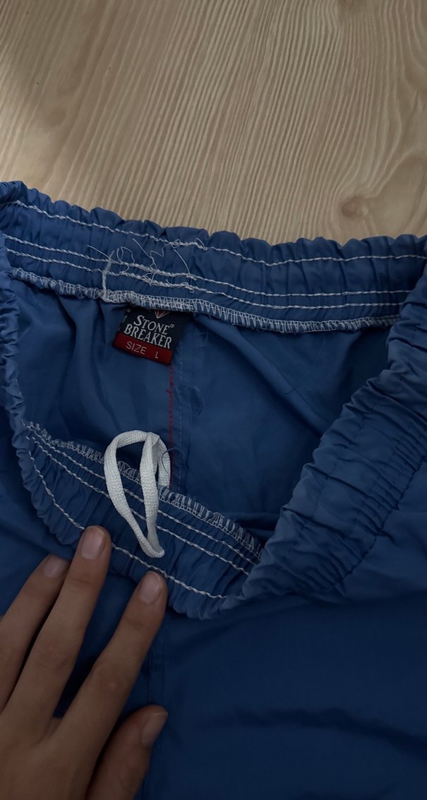 Erkek Mavi Mini Şort Yüzücü - Görsel 3