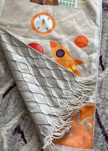 Çocuklar için renkli baskılı tekstil seccade - Görsel 3