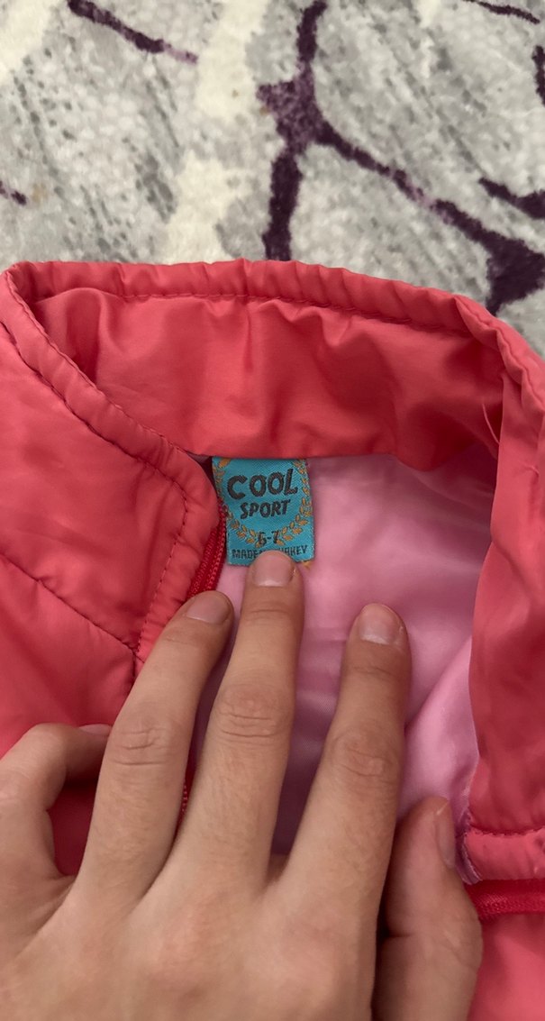 Kız Çocuk Pembe Fermuarlı Yelek - Görsel 2