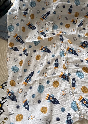 Çocuklar için Uzay Temalı Baskılı Puset örtüsü - Görsel 2