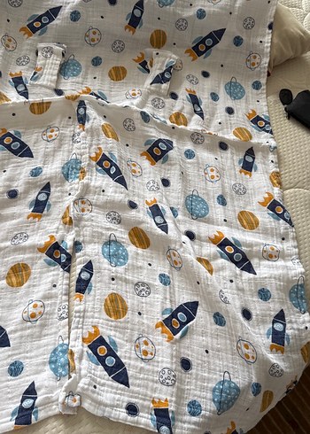 Çocuklar için Uzay Temalı Baskılı Puset örtüsü - Görsel 3