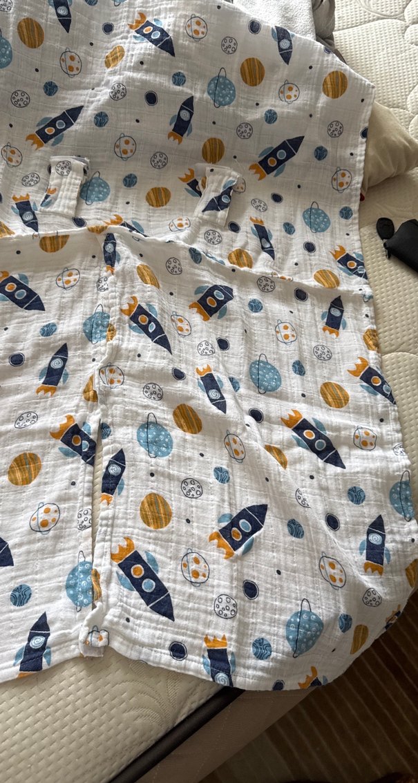 Çocuklar için Uzay Temalı Baskılı Puset örtüsü - Görsel 3