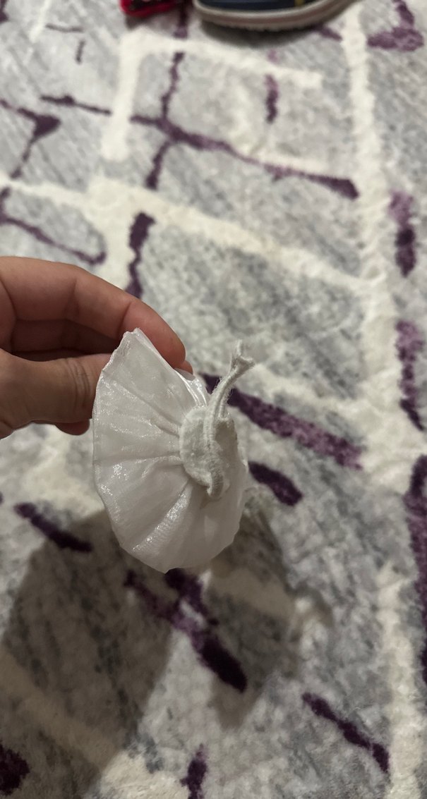 Beyaz Makyaj Süngeri Çiçek Desenli - Görsel 2