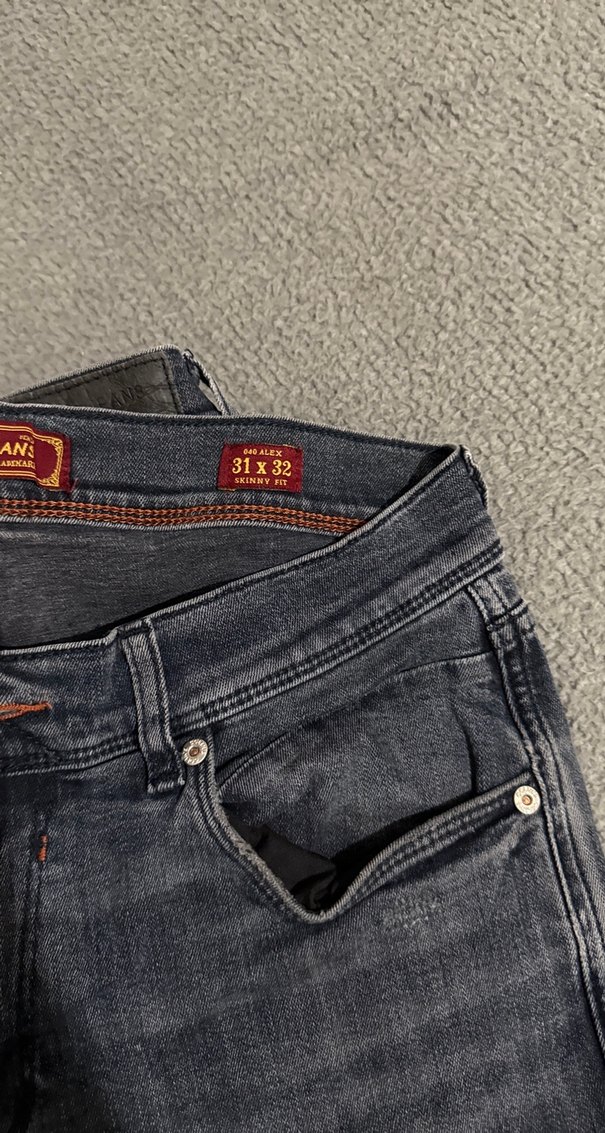 Gri Erkek Denim Jean Pantolon - Görsel 2