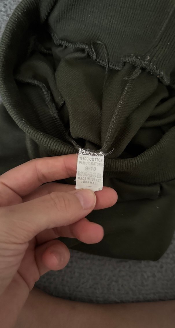 Düğmeli Kahverengi Nakışlı Erkek Eşofman Altı - Görsel 2