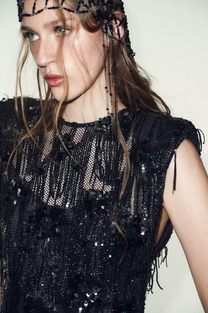 Siyah Drapeli Mini Gotik Abiye Elbise - Görsel 4