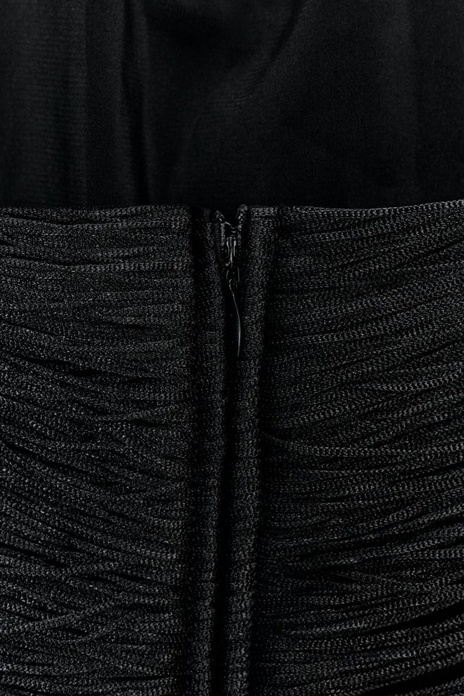 Siyah Püsküllü Mini Elbise - Görsel 5