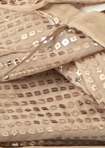 Gold V Yakalı Uzun Bohem Kadın Elbise - Görsel 12