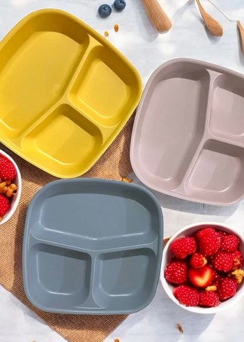 Ikea Çocuklar için Pastel Bölmeli Tabak Seti