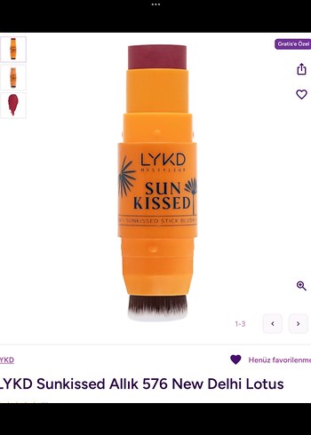 LK Bennett LYKD Sunkissed 576 NEW DELHİ LOTUS Allık Stick
