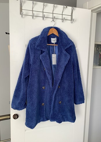 xl Beden mavi Renk REYON PELUŞ KABAN