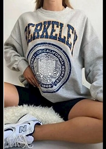 Gri Baskılı ŞIK Sweatshirt