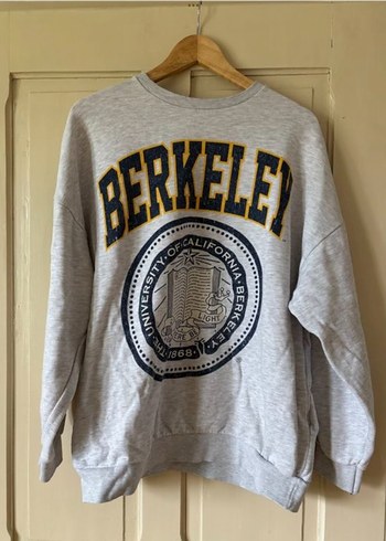 m Beden Gri Baskılı ŞIK Sweatshirt