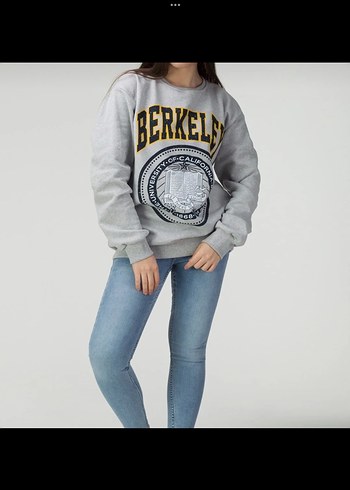 m Beden gri Renk Gri Baskılı ŞIK Sweatshirt