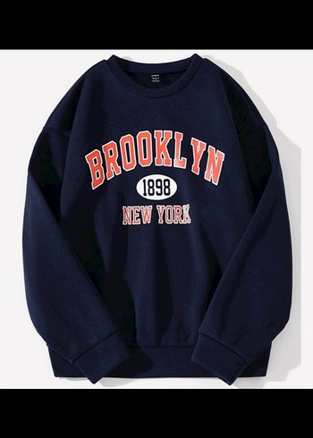 SİYAH Baskılı Kadın Sweatshirt