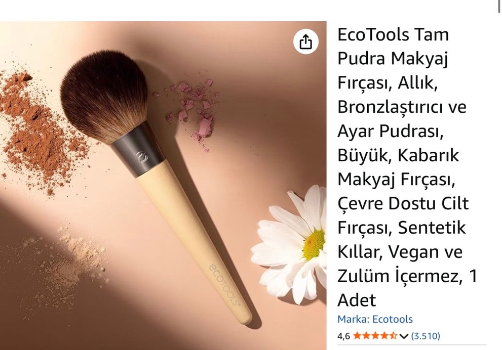 ECO TOOLS NATUREL MAKYAJ FIRÇASI - Görsel 5