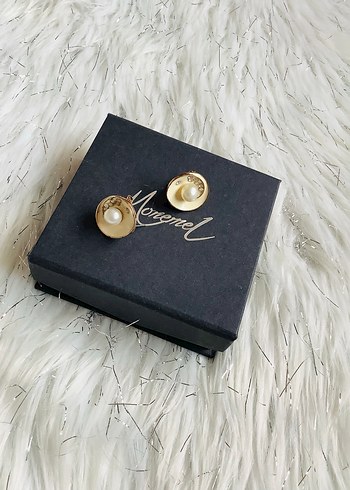 VİNTAGE İNCİLİ KÜPE - Görsel 5