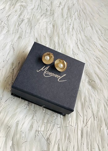 VİNTAGE İNCİLİ KÜPE - Görsel 3