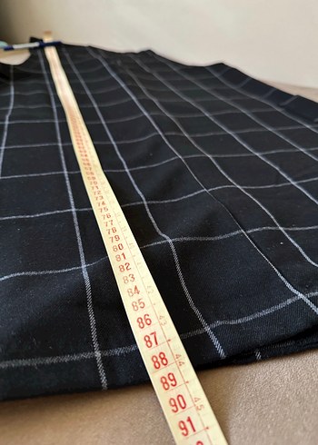 Mango Düğmeli Siyah Kareli jile elbise -etiketli medium - Görsel 5