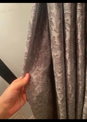 Gri Bohem Yılan Desenli Perde - Görsel 3