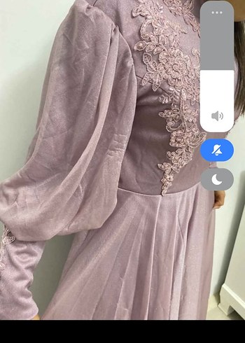 Uzun Turkuaz Drapeli Kadın Abiye Elbise - Görsel 3