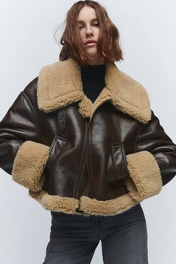 Zara içi yünlü mont