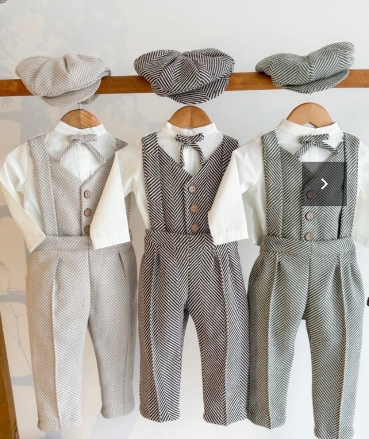 Erkek bebek Beyaz Siyah Fiyonklu Doğum Günü kıyafeti ve Bebek - Görsel 5