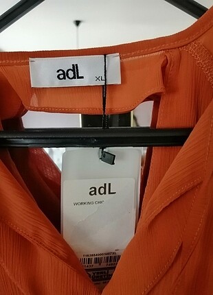 l Beden turuncu Renk AdL turuncu tarz bluz